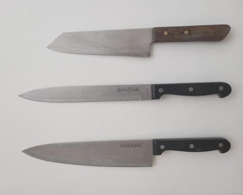 Messen Richards Sheffield en Kiwi Brand, Huis en Inrichting, Keuken | Bestek, Gebruikt, Los bestek, Rvs of Chroom, Verzenden