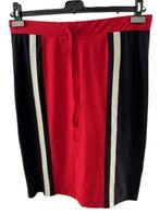 TRVL DRSS x Zenggi rok travelstof XL rood blauw, Kleding | Dames, Maat 42/44 (L), Zo goed als nieuw, Onder de knie, TRV DRSS