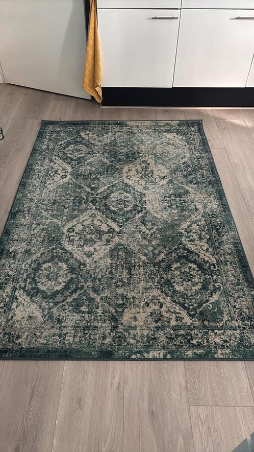 IKEA Vloerkleed 197x132cm Donkergroen met klassiek patroon, Huis en Inrichting, Stoffering | Tapijten en Kleden, Zo goed als nieuw