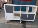 Ikea Kallax kast met wieltjes en lades, Ophalen, Gebruikt, 100 tot 150 cm, Minder dan 100 cm
