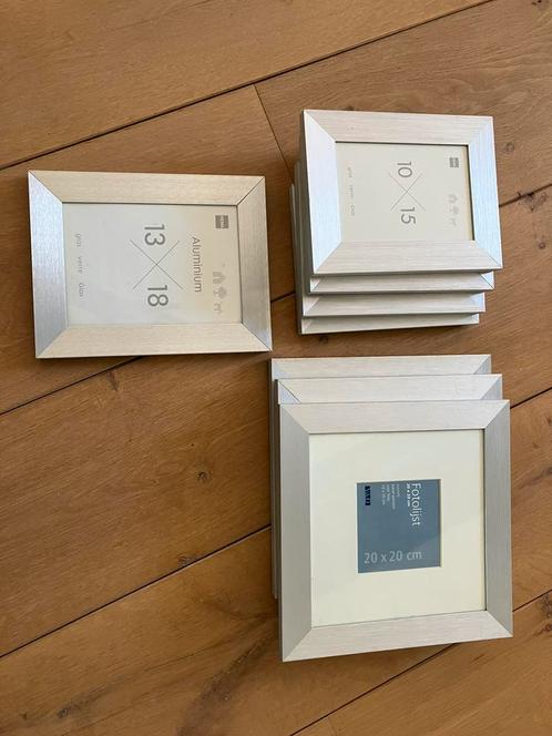 Set matchende fotolijsten met aluminium rand, Audio, Tv en Foto, Fotografie | Fotolijsten, Zo goed als nieuw, Ophalen of Verzenden