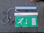 Nooduitgang ophang bord, dubbelzijdig met verlichting +meer., Ophalen of Verzenden, Zo goed als nieuw, Reclamebord