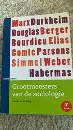 Mart-Jan de Jong - Grootmeesters van de sociologie, Boeken, Mart-Jan de Jong, Sociale wetenschap, Ophalen of Verzenden, Zo goed als nieuw