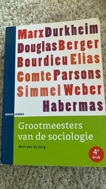 Mart-Jan de Jong - Grootmeesters van de sociologie beschikbaar voor biedingen