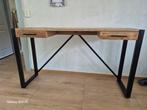 Industriële bureau, mangohout, Huis en Inrichting, Bureaus, Ophalen, Zo goed als nieuw, Bureau