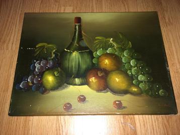 Vintage gesigneerd kleurrijk stilleven (30x40cm) Willman? beschikbaar voor biedingen