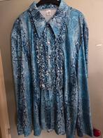 Leuke feest /carnavals blouse slangen print blauw zwart, Ophalen of Verzenden, Zo goed als nieuw, Overige maten