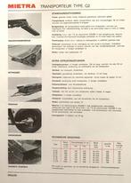 Folder Miedema Mietra bandtransporteur type g2., Ophalen, Nieuw, Folder