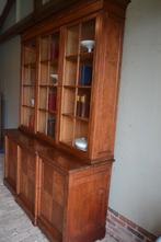 Prachtige grote strakke antieke mahonie boekenkast, vitrine., Verzenden