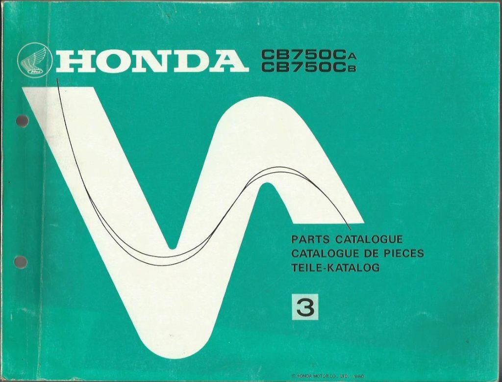 Honda Parts List CB750 Ca en CB750 Cb (3393z), Motoren, Ophalen of Verzenden, Honda