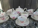 Theeservies MOSA met rood bloemboeket met oa roze roos, Antiek en Kunst, Ophalen of Verzenden
