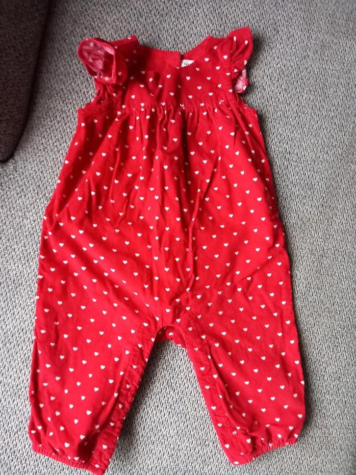 Overgooier met hartjes 68 -74 kerst, Kinderen en Baby's, Babykleding | Maat 68, Zo goed als nieuw, Meisje, Pakje, Ophalen of Verzenden