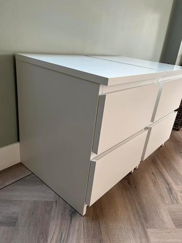 Ikea Malm nachtkastjes wit 2 stuks - afbeelding 4