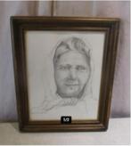 Mooie Tekening 'Oudere Vrouw met Sluier' - Henk Horward, Ophalen of Verzenden