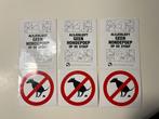 Sticker geen honden poep op de stoep, Verzamelen, Stickers, Ophalen of Verzenden, Zo goed als nieuw, Dier en Natuur