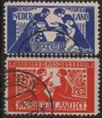 134 - 35  gebruikt ( Toorop zegels 1923 Cat. € 45,- ), Postzegels en Munten, Postzegels | Nederland, T/m 1940, Verzenden, Gestempeld