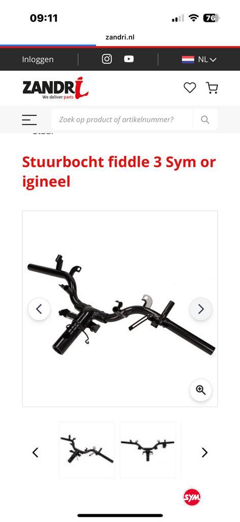 Gezocht Stuur voor Sym Fiddle III, Fietsen en Brommers, Brommeronderdelen | Scooters, Zo goed als nieuw, SYM, Overige typen, Ophalen of Verzenden