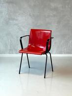 Jaren 70 eettafelstoel vintage retro design kuipstoel rood, Gebruikt, Vintage, Ophalen of Verzenden, Eén