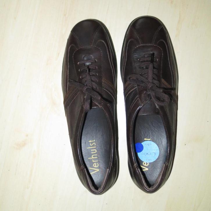 Bruine leren veterschoenen, mt 40,5 is 7, Verhulst, nieuw, Kleding | Dames, Schoenen, Zo goed als nieuw, Overige typen, Bruin