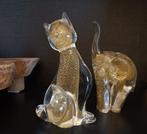 Vetro Artistico Murano Glass olifant en kat, Antiek en Kunst, Antiek | Glas en Kristal, Ophalen