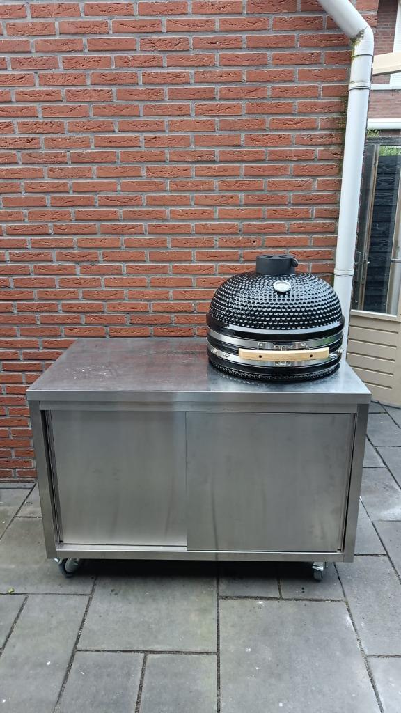 Diverse Buitenkeuken BBQ rvs voorbereiding tafels, Tuin en Terras, Buitenkeukens, Zo goed als nieuw, Gas, Ophalen