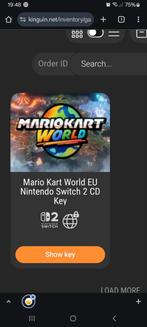 MARIO KART WORLD    NINTENDO SWITCH 2, Spelcomputers en Games, Games | Nintendo Switch, 1 speler, Racen en Vliegen, Nieuw, Ophalen of Verzenden