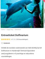 Dolfinarium 4 kaartjes te koop, Tickets en Kaartjes, Twee personen, Ticket of Toegangskaart