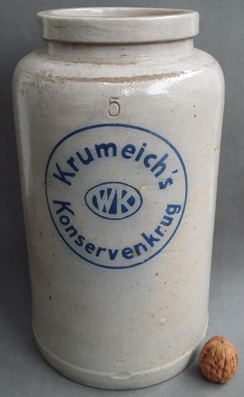 Om 1910 - 1925 Krumeichs Konservenkrug Inmaakpot Westerwald, Antiek en Kunst, Antiek | Keukenbenodigdheden, Ophalen of Verzenden
