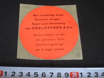 sticker Chemisch reinigen van ROELOFFSEN & Co.  beschikbaar voor biedingen