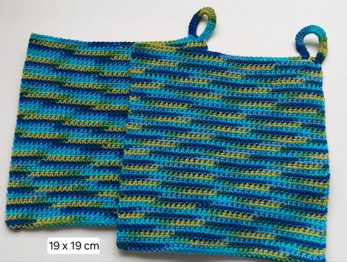 Gondas Creaties pannenlappen verschillende kleurencombinatie, Huis en Inrichting, Keuken | Textiel, Nieuw, Ophalen of Verzenden