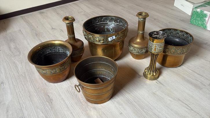 Vintage Bronzen Decoratie Set, Antiek en Kunst, Antiek | Koper en Brons, Brons, Ophalen
