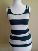 Mouwloos Shirt Groen Gestreept Vrouw Divided H&M Maat 34, H&M, Ophalen of Verzenden, Zo goed als nieuw, Zonder mouw