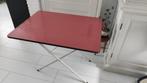 Vintage campingtafel inklapbaar formica koraalroze, Gebruikt, Campingtafel