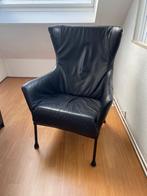 oor fauteuil leer zwart, Oor fauteuil, Gebruikt, Leer, 75 tot 100 cm