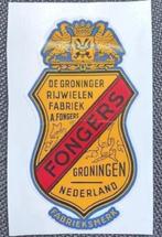 FONGERS Fiets oud logo Retro Vinyl fiets Sticker decal, Verzamelen, Verzenden, Nieuw
