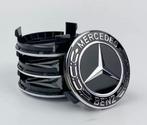 Set naafdoppen 75 mm Mercedes (4 stuks) nieuw zwart, Verzenden, Nieuw