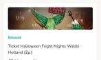 Walibi fright night 5 of 12 okt, Tickets en Kaartjes, Twee personen