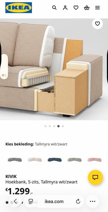 Kivik 5-zits Hoekbank Ikea - grijs - afbeelding 4