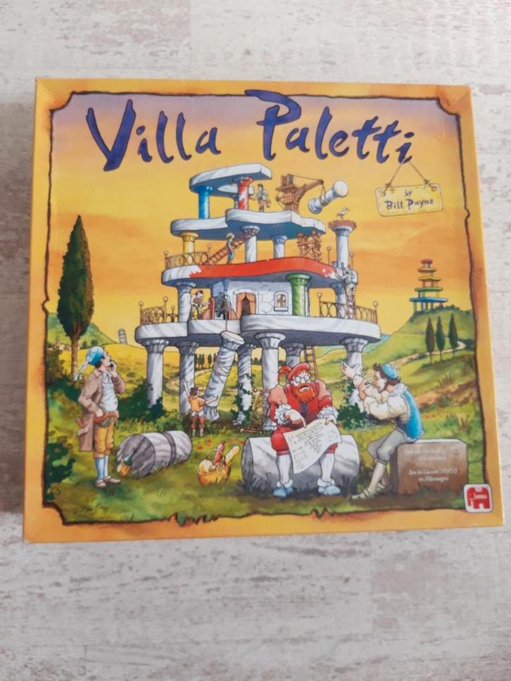 Gaaf bouw spel VILLA PALETTI, Hobby en Vrije tijd, Gezelschapsspellen | Bordspellen, Zo goed als nieuw, Een of twee spelers, Drie of vier spelers