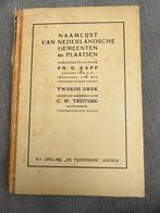Naamlijst Nederlandse Gemeenten en Plaatsen, 1943, Gelezen, Overige atlassen, Ophalen of Verzenden, 1800 tot 2000