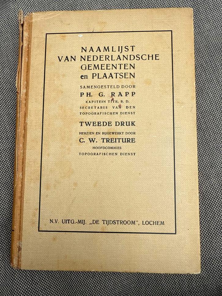 Naamlijst Nederlandse Gemeenten en Plaatsen, 1943, Boeken, Atlassen en Landkaarten, Gelezen, Overige atlassen, Nederland, 1800 tot 2000
