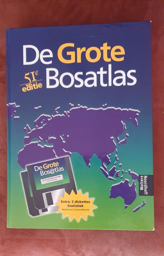 De Grote Bosatlas - 51e editie, Boeken, Atlassen en Landkaarten, Zo goed als nieuw, Bosatlas, Wereld, 2000 tot heden, Ophalen of Verzenden