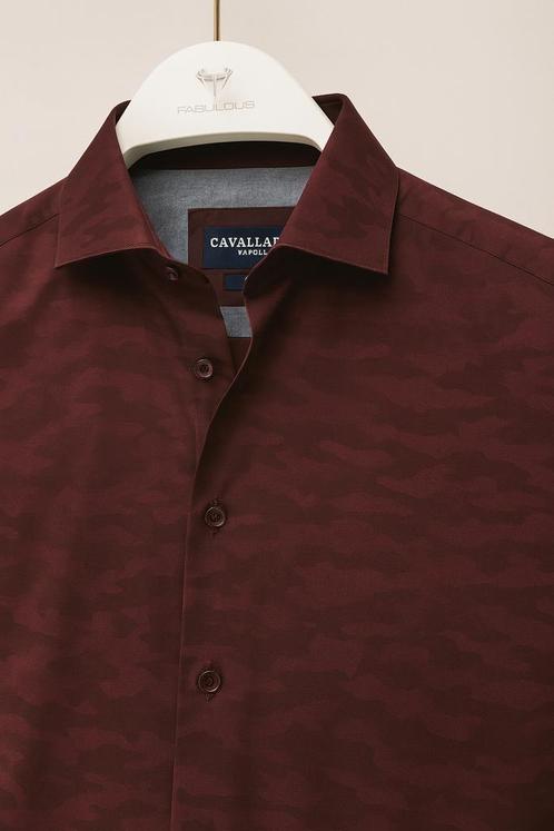 Cavallaro Napoli overhemd, Kleding | Heren, Overhemden, Zo goed als nieuw, Halswijdte 39/40 (M), Rood, Ophalen of Verzenden