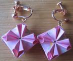 drie sets unieke Japanse oorbellen - origami, Ophalen of Verzenden, Nieuw, Overige materialen, Hangers