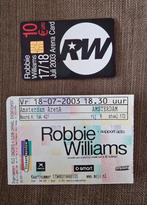 Originele ticket & betaalkaart concert van Robbie Williams, Tickets en Kaartjes, Overige Tickets en Kaartjes