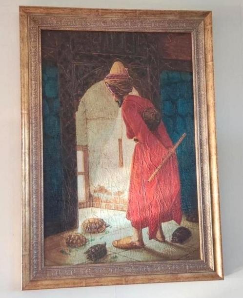Antiek Schilderij De schildpad Trainer/The Tortoise Trainer, Antiek en Kunst, Kunst | Schilderijen | Klassiek, Ophalen
