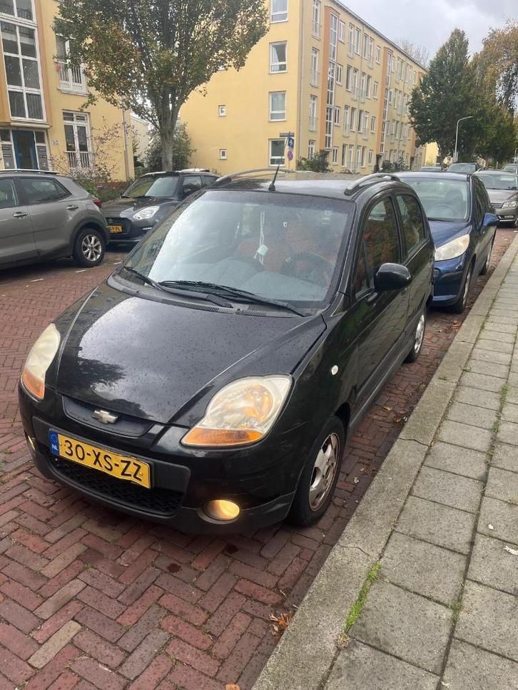 Chevrolet Matiz 0.8 2007 Zwart, Auto's, Chevrolet, Particulier, Matiz, Airbags, Airconditioning, Dakrails, Radio, USB, Benzine