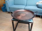 Bruine metalen schaal, Huis en Inrichting, Woonaccessoires | Schalen en Manden, Ophalen, Gebruikt, Rond, Overige materialen