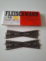 2x Fleischmann Piccolo N-spoor Wissels, Hobby en Vrije tijd, Modeltreinen | H0, Ophalen of Verzenden, Zo goed als nieuw, Rails