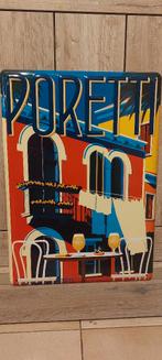 Zeldzaam reclamebord Poretti Bier, Ophalen of Verzenden, Nieuw, Reclamebord, Plaat of Schild, Overige merken